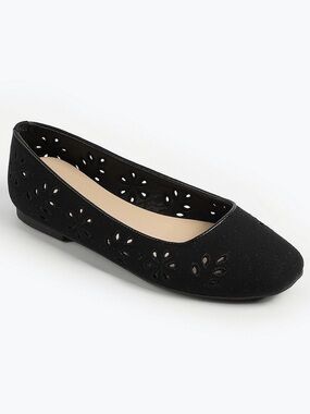 Maurices Black Cutout Ballet Flats